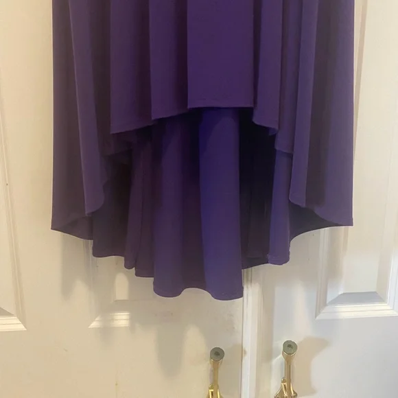 Purple sleeveless high-low dress by Sangria, size 10, built-in … - Picture 6 of 12